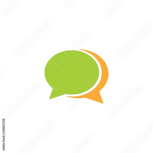 simple modern logo chat minimalist