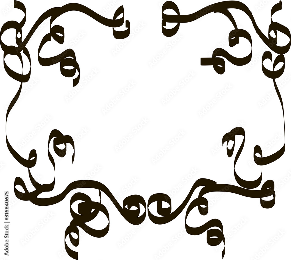 frame of interlocking patterns in black frame of interlocking patterns in black