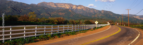Upper Ojai California in spring with Topa Topa Mountains
