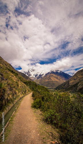 Hiking trail in Andres mountain Peru