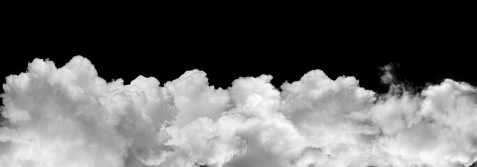  clouds or smoke isolated on black background