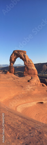 This is Delicate Arch at sunrise.