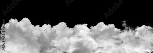  clouds or smoke isolated on black background