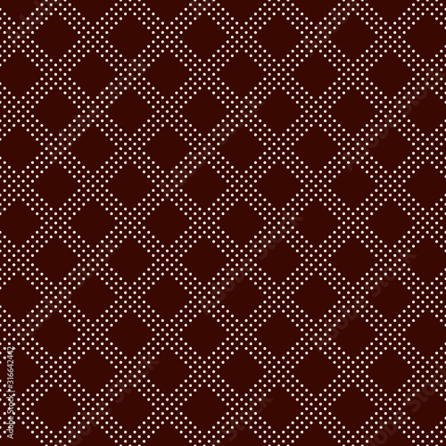 Polka dot seamless pattern. Repeated dotted diagonal stripes texture. Round spots motif. Mini circles abstract wallpaper