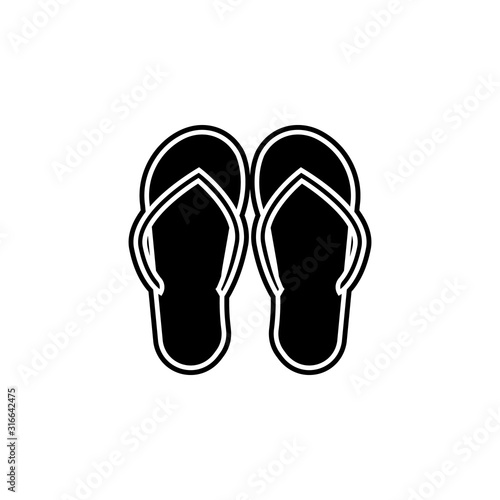 flip-flops icon. Simple glyph, flat vector of camping icons for ui and ux, website or mobile application