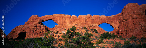 This is known as the Windows Arches. It was taken at dawn.