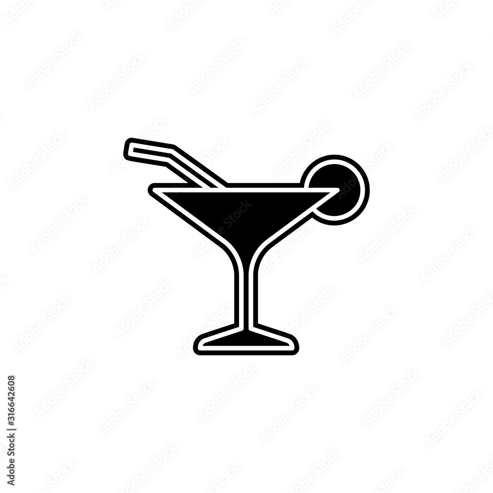 cocktail icon. Simple glyph, flat vector of camping icons for ui and ux, website or mobile application cocktail icon. Simple glyph, flat vector of camping icons for ui and ux, website or mobile application