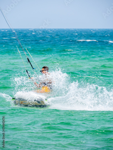  Kite Surfer Splash © david hutchinson