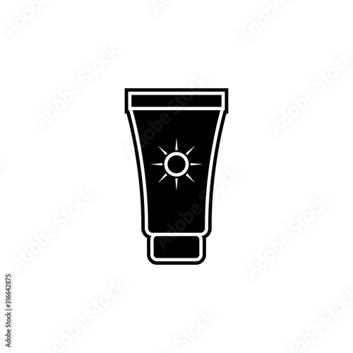 sunblock icon. Simple glyph, flat vector of camping icons for ui and ux, website or mobile application