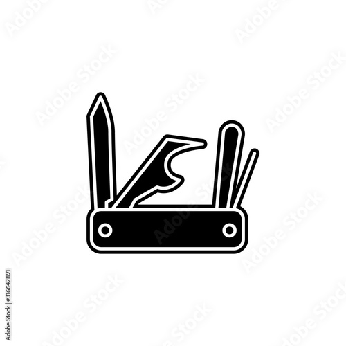 jackknife icon. Simple glyph, flat vector of camping icons for ui and ux, website or mobile application