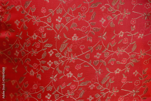 chinese floral pattern fabric
