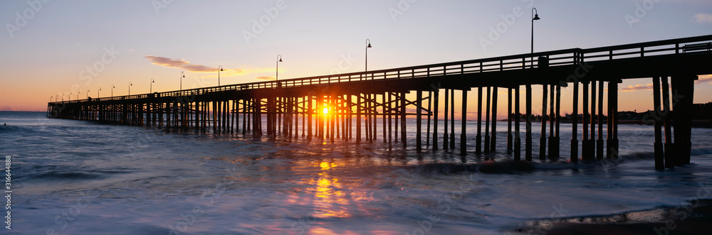 This is the Ventura Pier at sunset.
