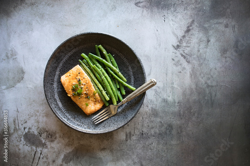 Ginger Miso Salmon with Gre...