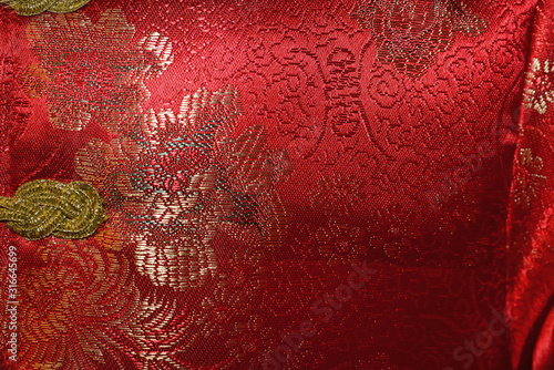 Photography chinese floral pattern fabric