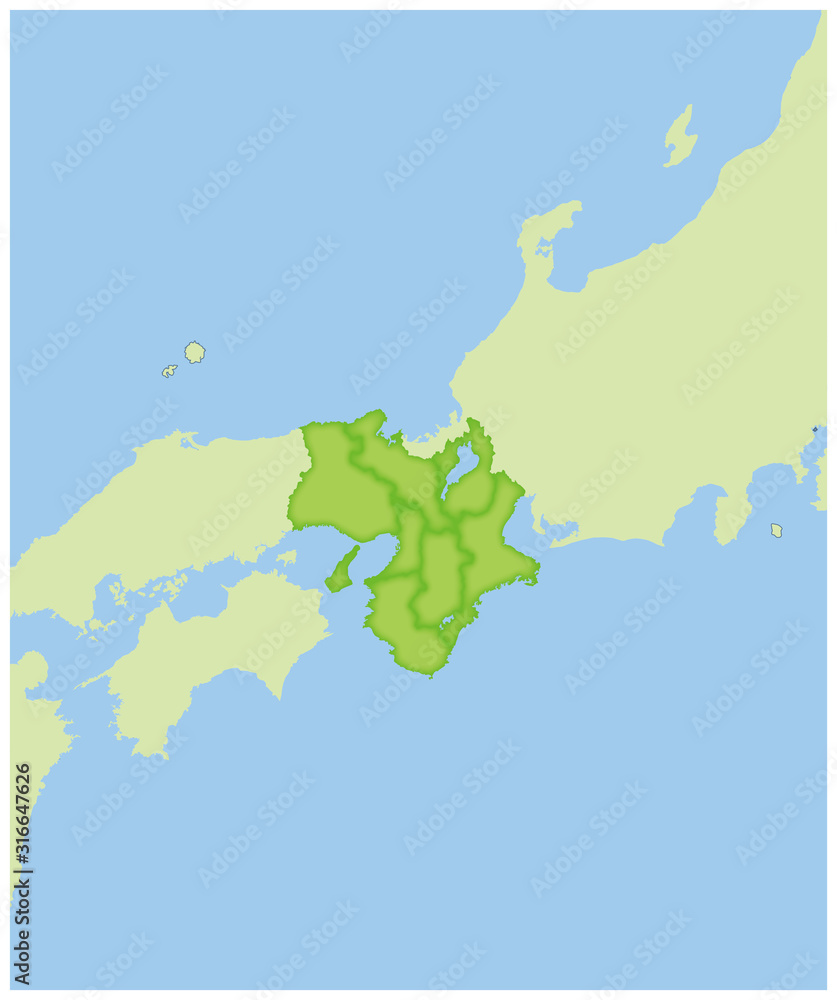 Vecteur Stock 地方別の日本地図の半立体のイラスト 関東地方 47都道府県別データ グラフィック素材 Adobe Stock