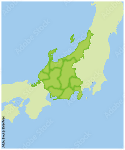 地方別の日本地図の半立体のイラスト 関東地方 47都道府県別データ グラフィック素材 Stock Vector Adobe Stock