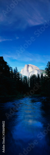This is the Half Dome with the Merced River flowing in front of it.