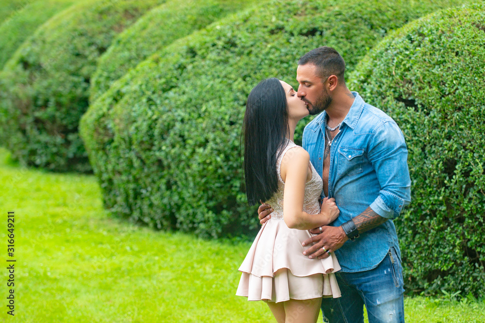 Foto Stock Passionate sensual lovers enjoying intimacy making love