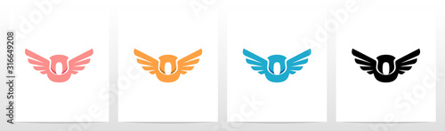 Wings On Letter Logo Design O