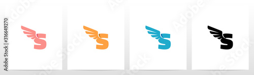 Wings On Letter Logo Design S