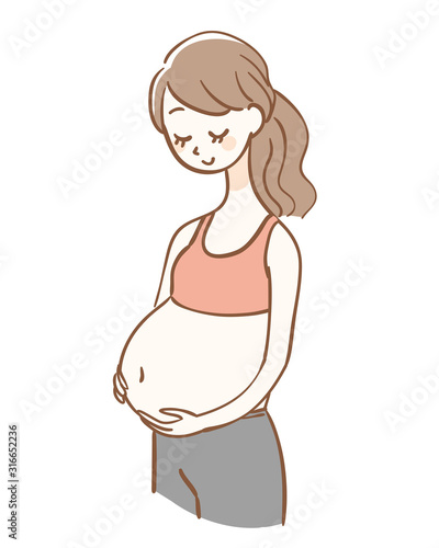 Illustration of a pregnant woman