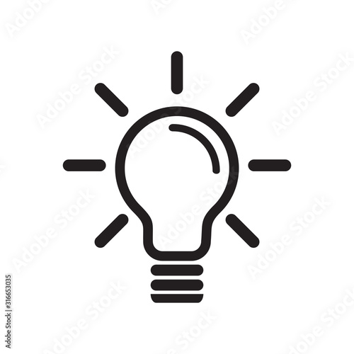 lamp icon, light icon, bright icon