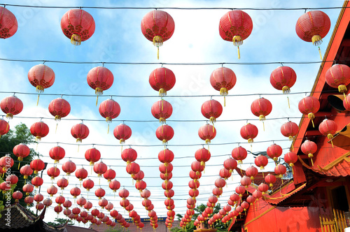chinese lanterns on a background