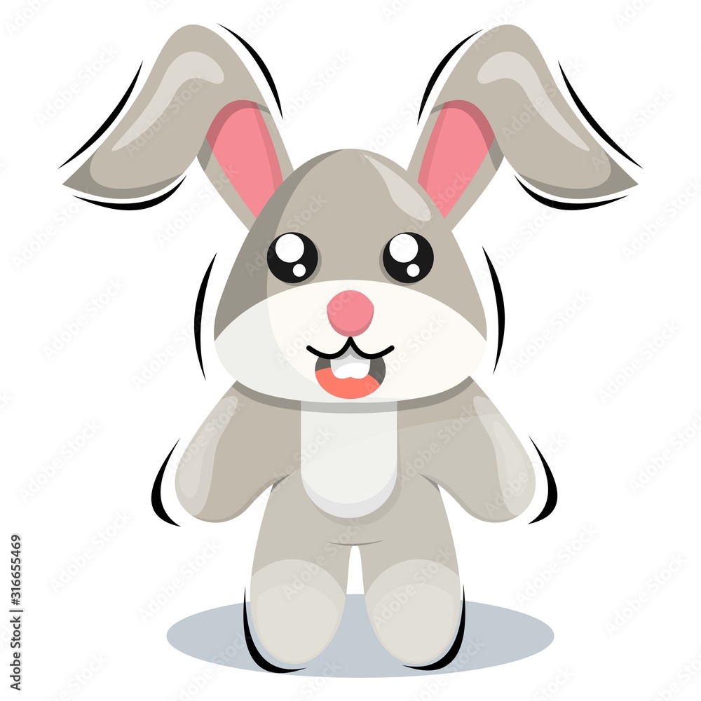 cute rabbit mascot design vector premium cute rabbit mascot design vector premium