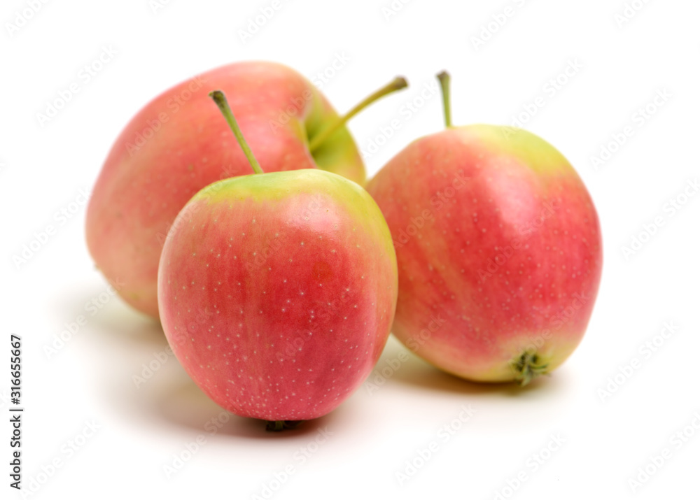 Red apples isolated on white background Red apples isolated on white background