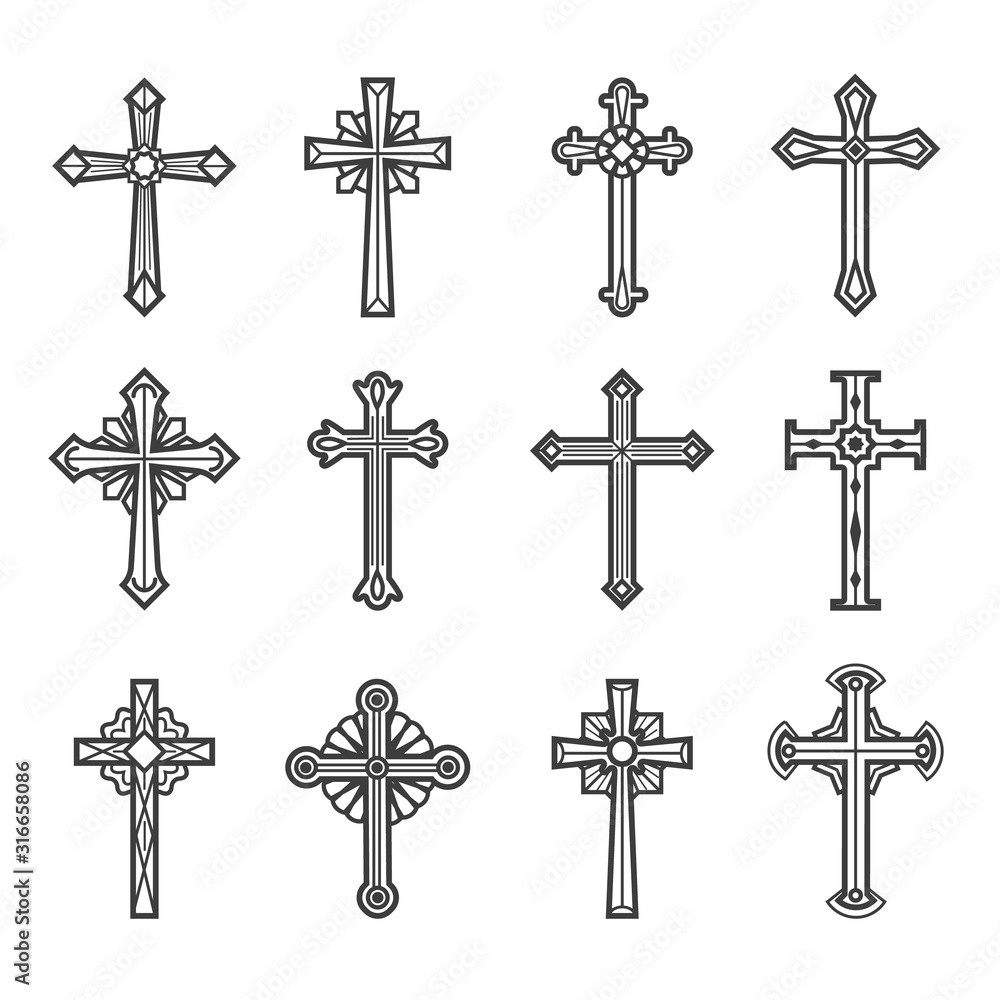 Crucifix vintage images Stock Vector | Adobe Stock