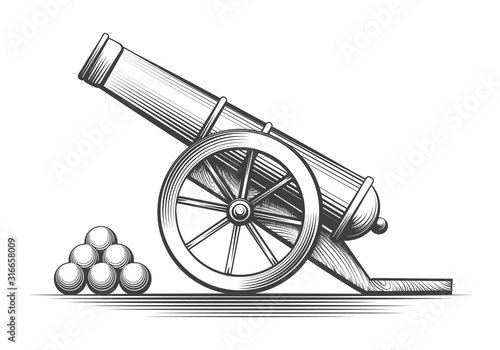 Cannon weapon firing