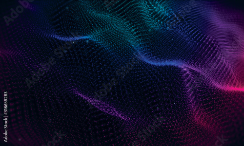 Abstract background with dots lines