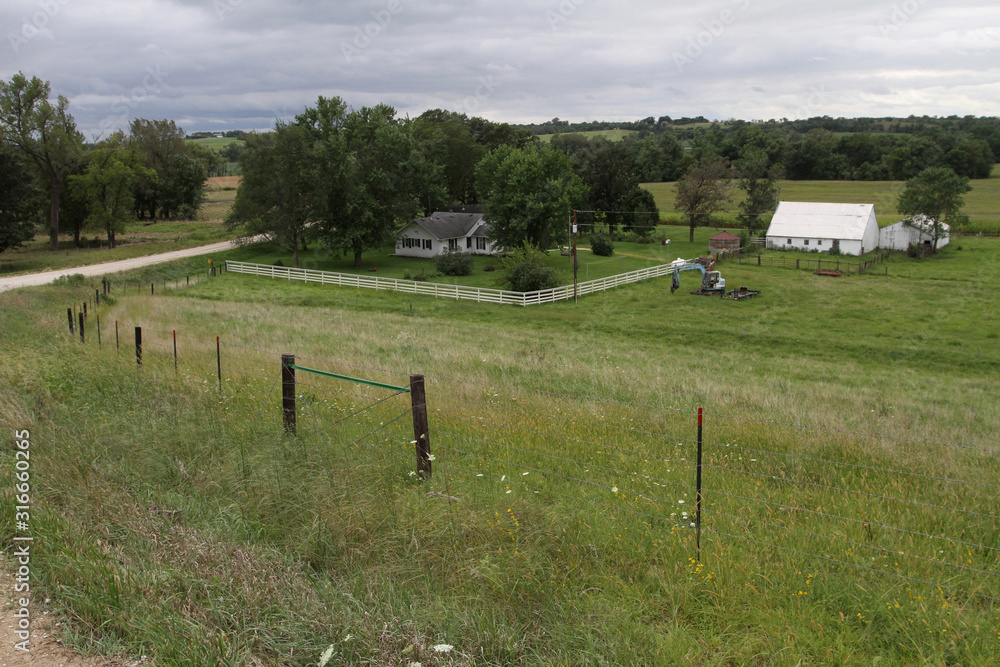A scenic view of an Iowa farm.