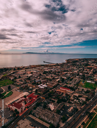 Ventura Pier with city and Channel Islands