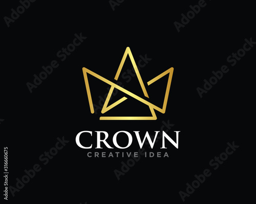 Crown Logo Design Vector