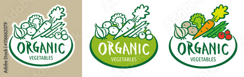 新鮮な有機野菜のロゴ