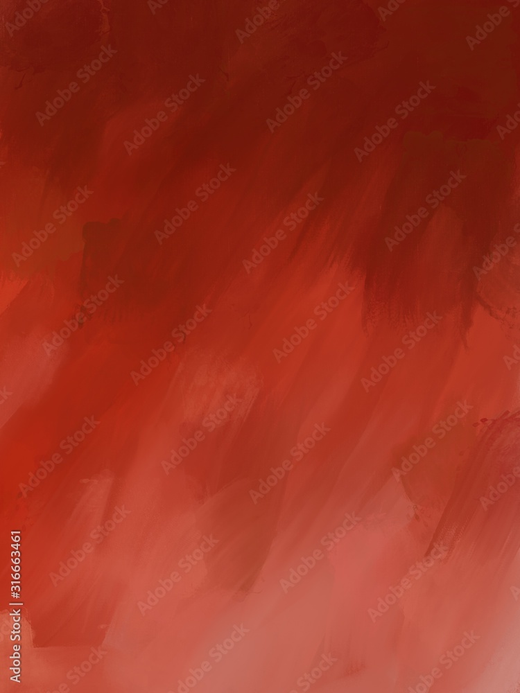 Red brush painted texture background 