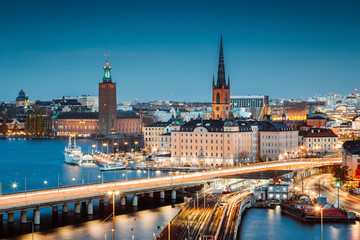 Keuken achterwand Stockholm Skyline van Stockholm in schemering  © JFL Photography