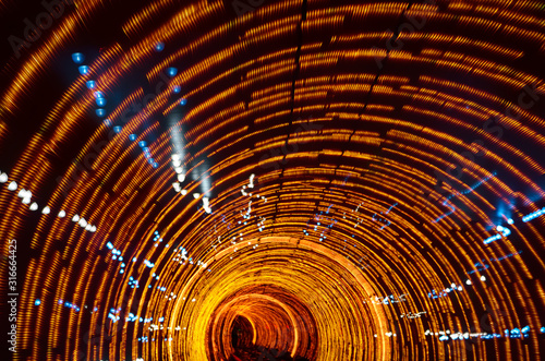 Photography Psychedelic orange lights in the Bund Sightseeing Tunnel under the Huangpu River
