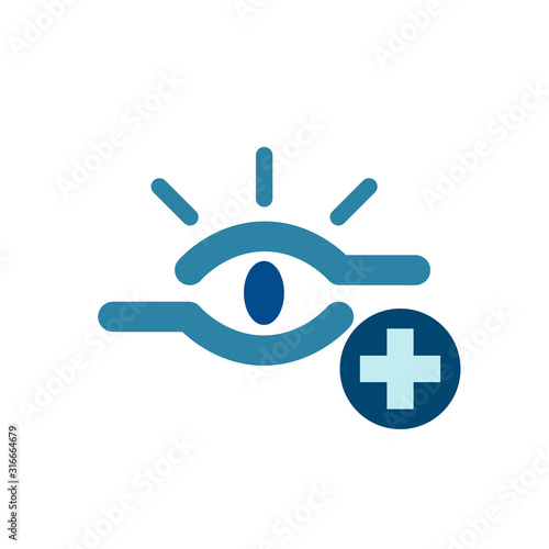 Retina scan and plus sign,Cyber security concept. Digital security authentication concept. Biometric authorization. Identification