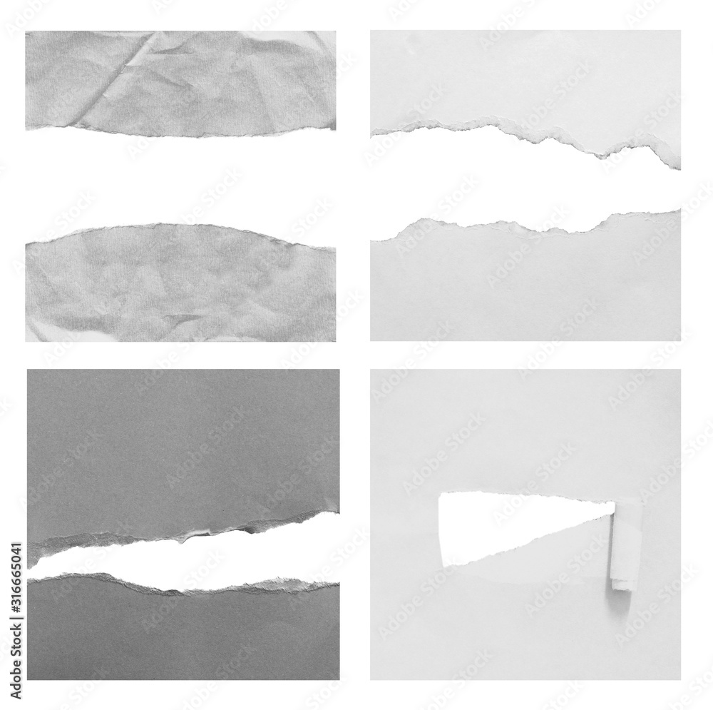 old torn paper isolated on white background old torn paper isolated on white background