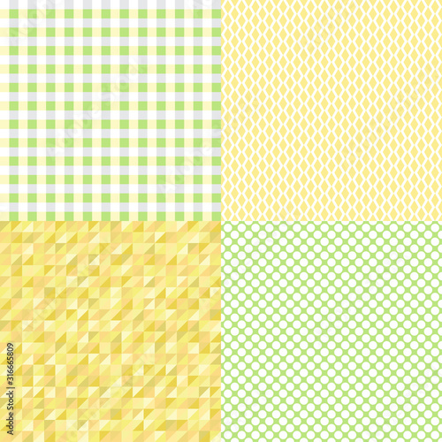 Seamless colorful patterns. Checkered texture. Template for flyers, posters, banners and textiles