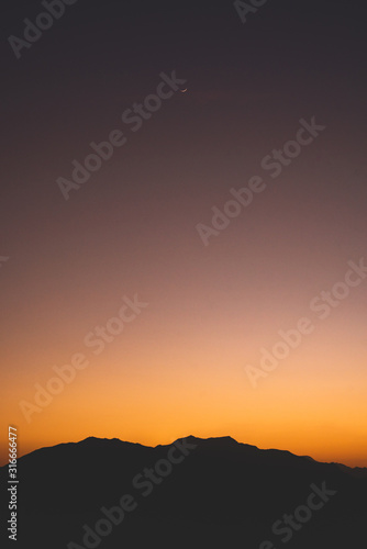 Beautiful Sunset at  Cerro de la Chiva  Hill   Mountain  Mexico