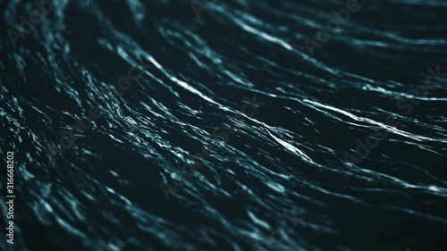 4k animated background. Close up shot of the deep blue water surface with small ripples. photo