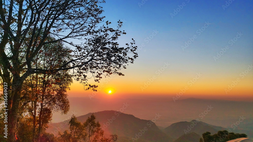 The beautiful scenic of mountain and the sky. The beautiful scenic of mountain and the sky.