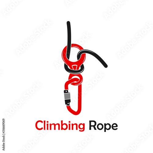 mountain climbing rope logo