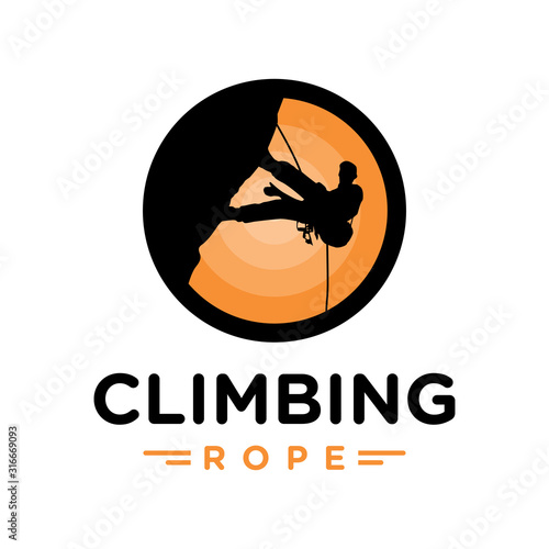 the climber logo design