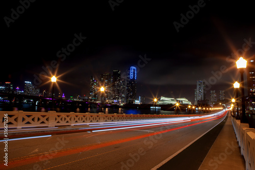 traffic in city at night © ENRIQUE