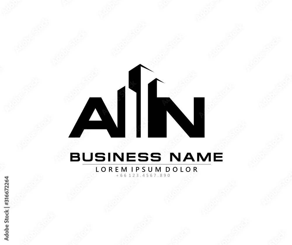 A N AN Initial building logo concept A N AN Initial building logo concept