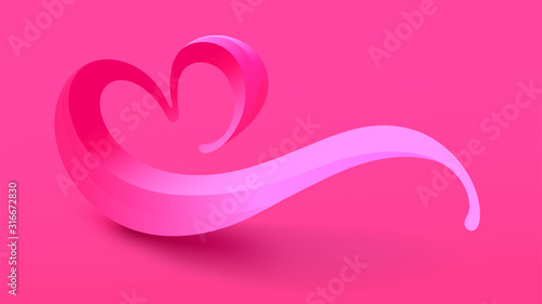 Heart abstract element celebrate icon